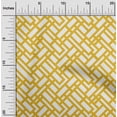 thumbnail image 2 of oneOone Velvet Yellow Fabric Geometric Dress Material Fabric Print Fabric By The Yard 58 Inch Wide, 2 of 4