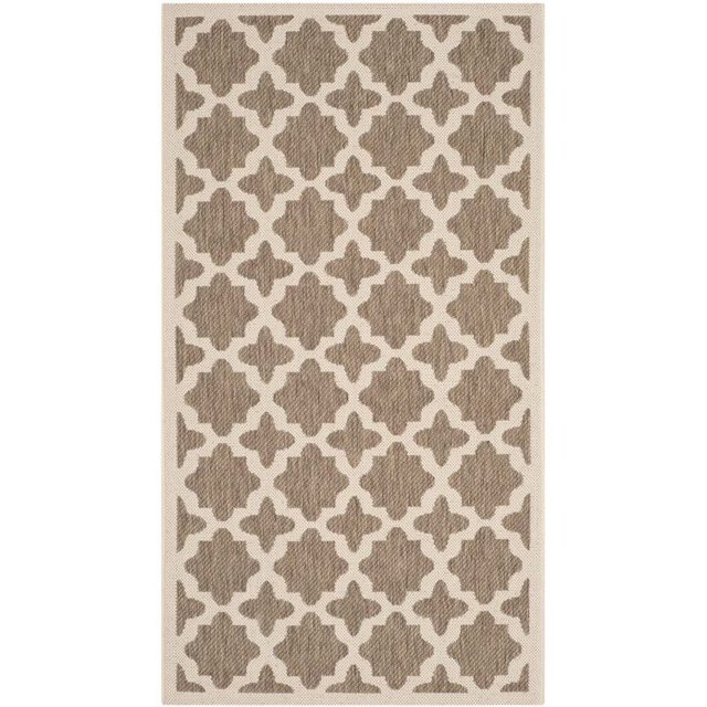 Safavieh Courtyard Brown Indoor Outdoor Rug - 2' x 3'7"