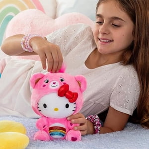 Hello Kitty Dressed As Cheer Bear 9.8" Fun-Size Plush - Soft, Huggable Bestie! – Good for Girls and Boys, Employees, Collectors, Ages 4+ Birthday Gift