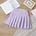 thumbnail image 2 of MIASHUI Jupe Plissée Mini pour Filles Taille Haute Tennis Uniforme Scolaire Jupes, Violet, 11-12 Ans, 2 of 4