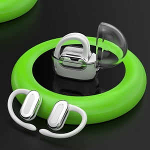SNNROO High-capacity Transparent Case Bluetooth Earbuds Wireless Sports Earphones With Extended Battery Life And Secure Fitness