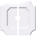 thumbnail image 1 of Ekena Millwork CMP34LE2-04000 34 in. OD x 4 in. ID Square Locke Architectural Grade PVC Contemporary Ceiling Medallion - 2 Piece, 1 of 4