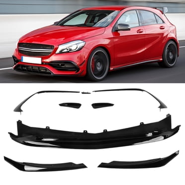 Front Bumper Aero Kit, Bumper Aero Lip ABS High Strength Gloss Black for Car