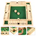 thumbnail image 1 of Pluokvzr ND Shut The Box Dice Game Wooden 4 Player Pub Board Games Number Drinking Board Game Classic Dice Board Toy Family Traditional Math Strategy Tabletop Board Game (GREEN), 1 of 11