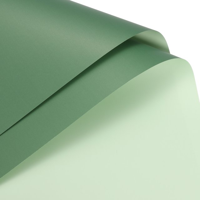 Unique Bargains Double Sided Color Flower Wrapping Paper Grey Green+Turquoise 22.8'x22.8' Waterproof 10 Pack