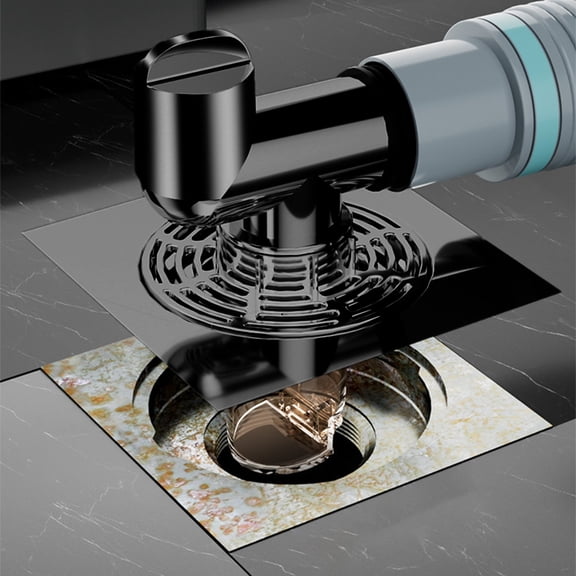 304 3-Way Floor Washing & Dryer Drainage Fitting-Clog Hair Filter Odor & Size for Laundry & Shower Water