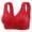 Red, variant on Taqqpue Front Button Closure Bras for Womens Lace Seamless Push Up Bra No Underwire Full Coverage Comfortable Bralette V Neck Bralettes Wireless Everyday Bra