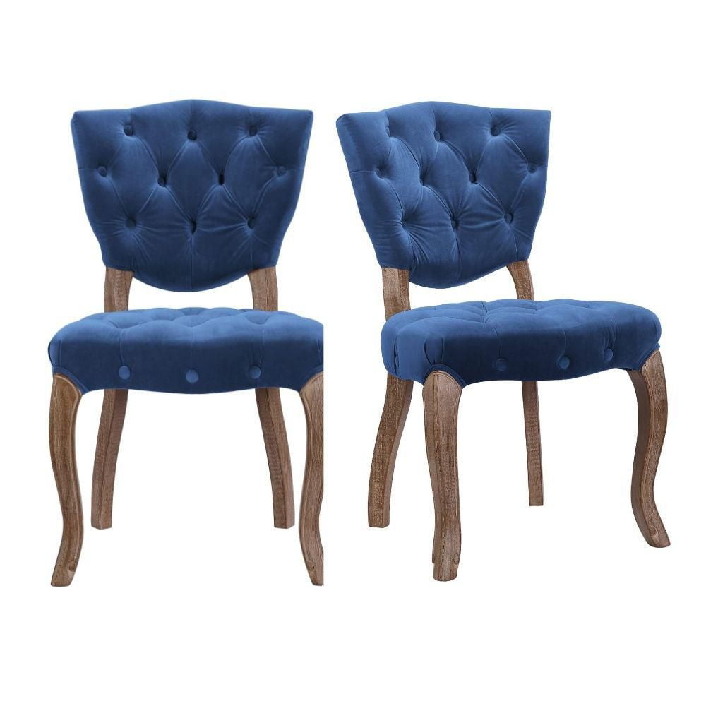 Chaise en velours rembourrée avec pieds dorés brillants – Lot de 2 chaises élégantes et robustes pour salles à manger, salons, chambres, bureaux, salons et espaces modernes