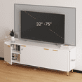 thumbnail image 3 of Aykah Luna Meuble Télé de 71 Pouces avec Rangement pour Télé jusqu'à 75 Pouces avec 4 Armoires de Rangement, Table Télé Moderne, Console Télé avec Pattes en Métal pour Salon, 3 of 8