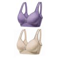 thumbnail image 1 of Timegard 2pc Bras for Women No Underwire Full-Coverage Wide Strap Comfortable Everyday Bras with Support, 1 of 2
