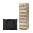 thumbnail image 2 of Hathaway Block Out Wood Stacking, Collapsing Game with Rip-Resistant Bag, 54 Handcrafted Pine Blocks, 2 of 6