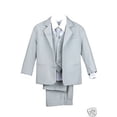 thumbnail image 3 of BABY, TODDLER & BOY WEDDING  PARTY FORMAL no tail TUXEDO SUIT LT. GRAY  S -20, 3 of 7