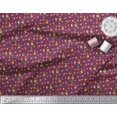 thumbnail image 3 of Soimoi Pink Cotton Voile Fabric Leaves,Insect & Floral Artistic Print Sewing Fabric BTY 56 Inch Wide, 3 of 3