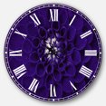 thumbnail image 1 of Designart « Design de Fleur Bleue Abstraite » Horloge Murale Moderne, 1 of 6