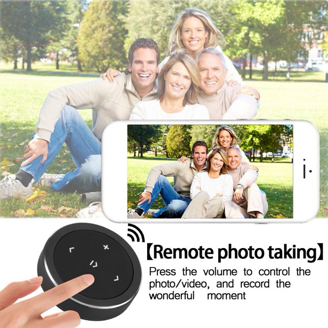 Rdeghly Car Bluetooth Controller Steering Wheel Bluetooth 4.0 Media Remote Control Cellphone Tablet, Steering Wheel Remote Control,
