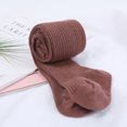 thumbnail image 1 of Faithtur Girls Knit Tights Thread Crochet Pantyhose Warm Ribbed Stockings, 1 of 7