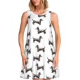 thumbnail image 1 of Xecao Teckel Chiot pour Robes d'Été pour Femmes Robes Décontractées de Plage Sans Manches T-Shirt Robe Évasée avec Poches, 1 of 7