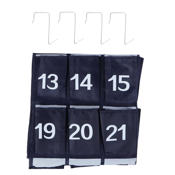 Cergrey Hanging Storage Bag,30 Pockets Wall Hanging Storage Bag Phone Holder Hanging Organizer with Numbers Navy Blue, Phone Organizer