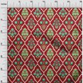 thumbnail image 3 of oneOone Silk Tabby Red Fabric Asian Floral Craft Projects Decor Fabric Printed By The Yard 42 Inch Wide, 3 of 4