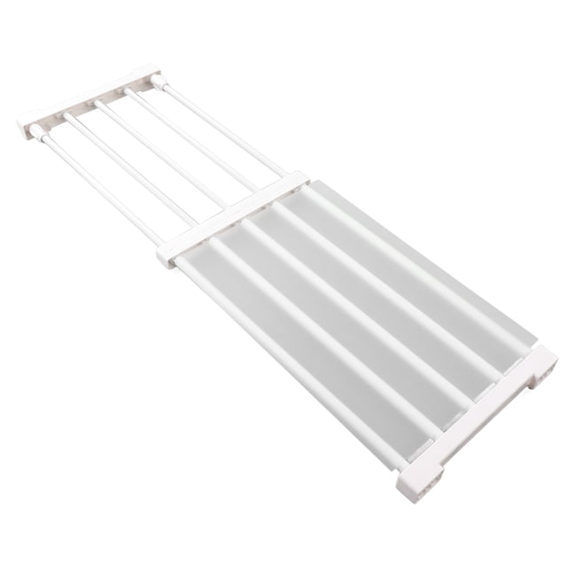 DIY Cabinet Divider Storage Rack Closet Tension Shelf,Closet Tension Shelf Rod Expandable Metal Storage Rack Organizer Rod Storage Rack for Wardrobe Cupboard Kitchen