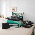 thumbnail image 5 of YST Wolf Comforter Set Queen Size 7 Piece,Moon Stars Bedding Set With Sheet Set,Safari Animals Bed in A Bag With Pillow Covers,Nebula Marble Galaxy Space Wolves Bed Sheets Set, 5 of 5