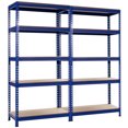 thumbnail image 1 of Patiojoy 5-Tier Industrial Steel Storage Shelves Garage Rack with Adjustable Shelves Navy Blue, 1 of 6