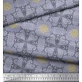 thumbnail image 3 of Soimoi polyester Crepe Fabric Filigree Damask Print Fabric by the Yard 52 Inch Wide, 3 of 3