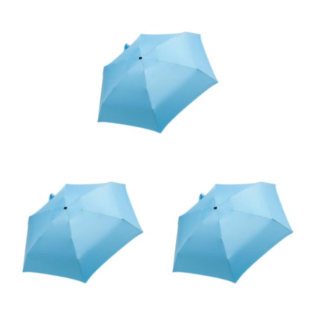 Decodeary Stay Dry In Style Rainproof Umbrellas With Breathable Fabric For Fashionable blue 3Set
