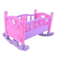 thumbnail image 4 of Milaget 1pc Baby Doll Rocking Bed Toy Crib Infant Carriage Nursery Toy For Role Play, 4 of 6