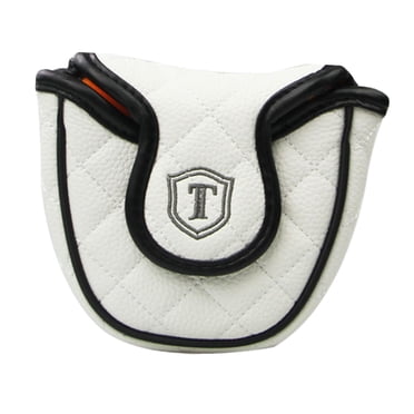 Golf Mallet Putter Head Cover Sleeve Golf Protector for Golfers Outdoor Gift White