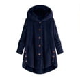 thumbnail image 1 of 2025 Women Plus Size Evening Cardigans for Women Button Tops Hooded Loose Oversized Cardigan Sweaters for Women Cardigan Wool Coat Winter Women Cardigan Loose Jacket, 1 of 2