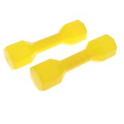 Milaget 2pcs Kids Dumbbell Set Dumbbells Weights Dumbbells Fitness Tool, Lightweight And Yellow