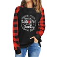 thumbnail image 1 of Chemises à Manches Longues pour Femmes Pull Col Rond Sweat-Shirt Motif Raglan Casual Tunic Tops Chemise Imprimée de Noël, 1 of 5
