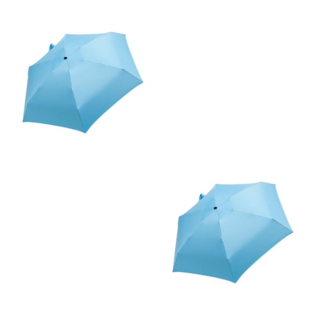kurtrusly Breathable Umbrella For Outdoor Activities And Sun Protection Folding Sun Umbrellas Rainproof Umbrellas Multi-function blue 2Set
