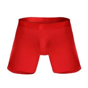 FhsagQ Underwear Underwear for Men Super Fit Fashion Men's Sports Long Running Wear Leg Function Boxer Briefs Mens Underwear Trunks with Pouch Mens Bikini Underwear Pack Patterned Small Red XXXL
