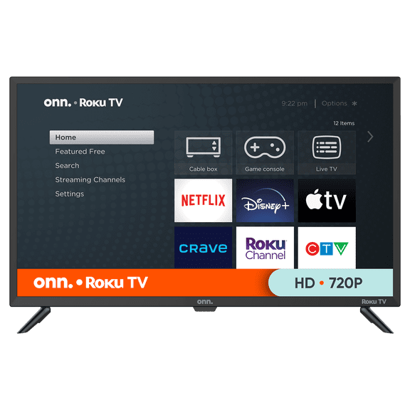 Téléviseur intelligent de 84 cm (32 po) 720p HD Roku onn. (100012589-CA)