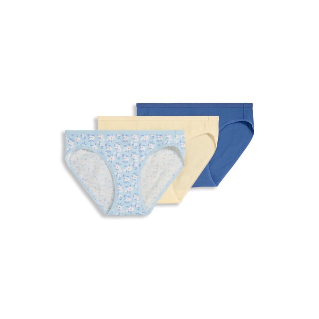 Jockey Bikini Logo Extensible en Coton Biologique pour Femmes - Lot de 3