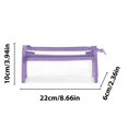 thumbnail image 3 of RXIRUCGD Sac à Stylos Transparent à Double Couche Sac à Stylos Triangulaire Transparent Étudiant Grande Capacité Sac de Rangement à Compartiments Sac de Papeterie, 3 of 5