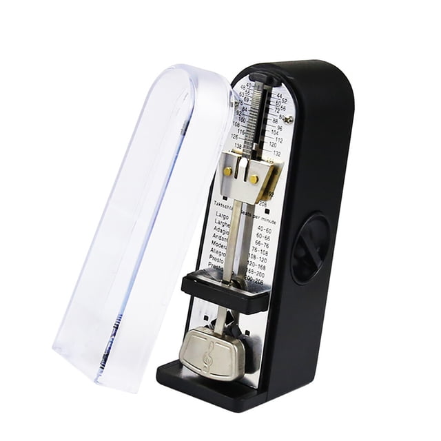 maskred Exquisite Guitar Compact Mechanical Metronome Universal Plastic Tuner Classroom Violin Musical Instrument Equipment 11*3.5*5cm 1Set