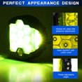 thumbnail image 3 of Zootealy 3 Inch LED Work Light with Yellow Flash, Side Yellow Light, and White Light - Die-casting Aluminium Shell, 15 Highlight LED Chips, 3000K Color Temperature, 15000LM, IP67 Waterproof - Ideal, 3 of 6