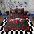 thumbnail image 1 of Erosebridal Neon Car Bedding Full Size for Boys, Racing Car Bedding Sets Full Size, Sports Decor, Reversible 7-Piece, 1 of 5