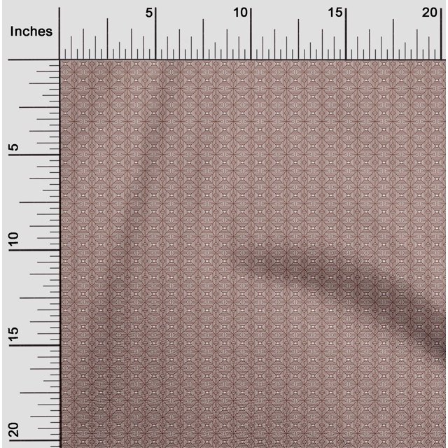 oneOone Georgette Viscose Fabric Greek Key Geometric Decor Fabric Printed BTY 42 Inch Wide