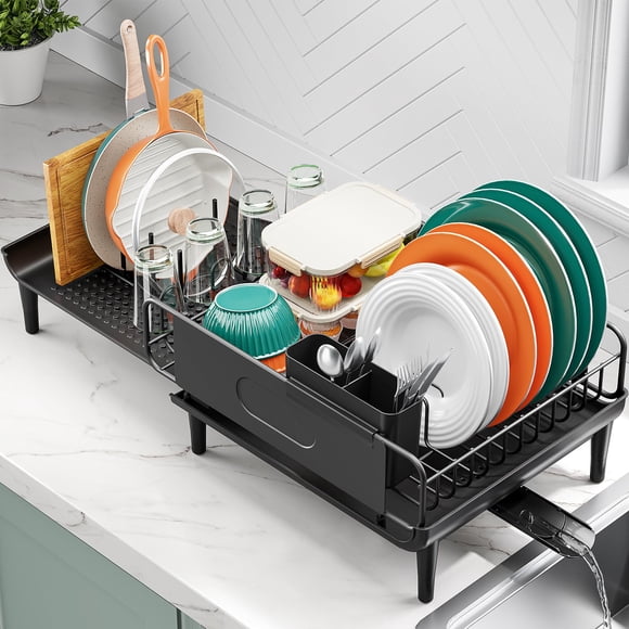 Large Extendable Dish Drying Rack, 16.93" to 26.5