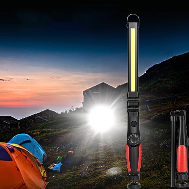 700 Lumens COB Rechargeable Work Light with Magnetic Base, 360° Rotating Head, Foldable Design, 2000mAh Battery, IPX4 Waterproof, Portable LED Lamp with Hook for Car Repair, Workshop