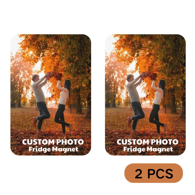 Custom Photo Fridge Magnets, Personalized Rectangular Acrylic Refrigerator Magnets, Ideal for Gifts and Keepsakes, 3.5inX2.4in, 2 PCS