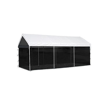 ShelterLogic 25777 10-20 Noir Auvent Écran Kit&44; S'Adapte 1-.38 Po et 2 Po Cadre