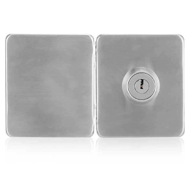 Glass Door Lock,Square Single Glass Door Frameless Door Lock Home Security Accessories True Excellence