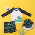 thumbnail image 2 of Maillot de Bain Garçon Imprimé Mignon Manches Courtes Maillot de Bain Enfants 2 Pcs Ensemble de Bain Garçons Maillot de Bain Garçons 2-3 Ans Mode Garçons, 2 of 7