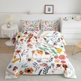 thumbnail image 2 of Cute Cavy King Bedding Comforter Sets for Girls,Mushroom Floral Quilt Cartoon Animal Comforter Set Kids Children,Watercolor Flowers Leaves Toddler Duvet Insert Kawaii Room Decor, 2 of 6
