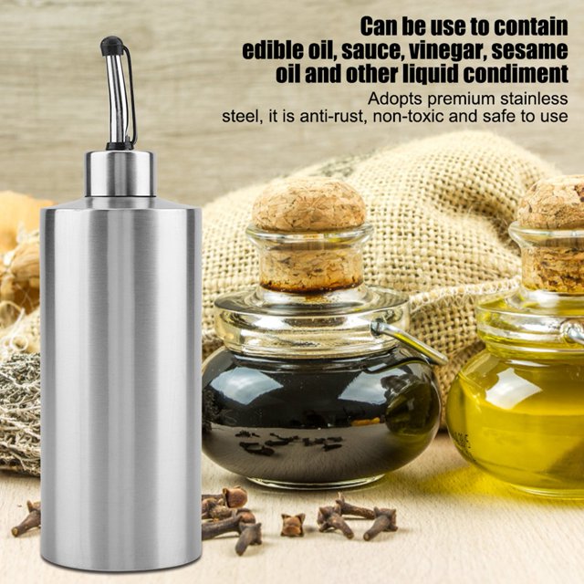 Stainless Steel Oil Dispenser,550mL Stainless Steel Oil Oil Dispenser Oil Bottle Innovative Solution